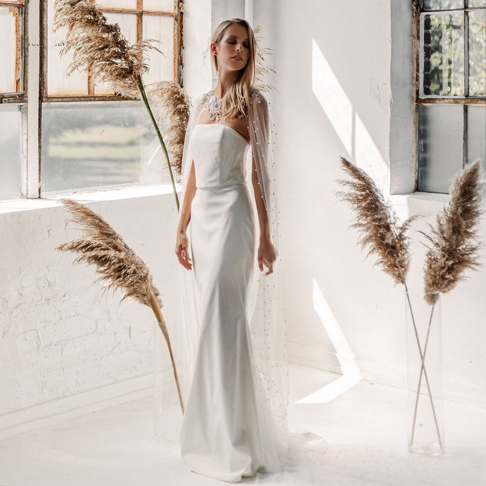 3 meter Pearls Crystal Bridal Wedding Jacket Wrap 2022 Handmade Bride Bolero Women's jacket shawls for women weddings