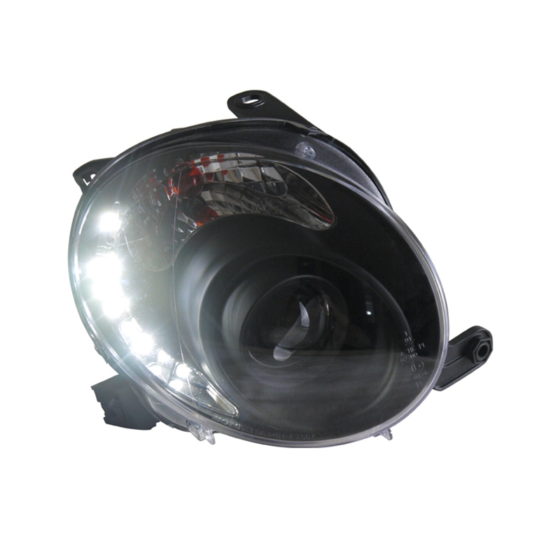Car Styling Head Lamp for Fiat 500 Headlights 2011-2014 Fiat500 LED Headlight DRL Hid Bi Xenon Auto Accessories