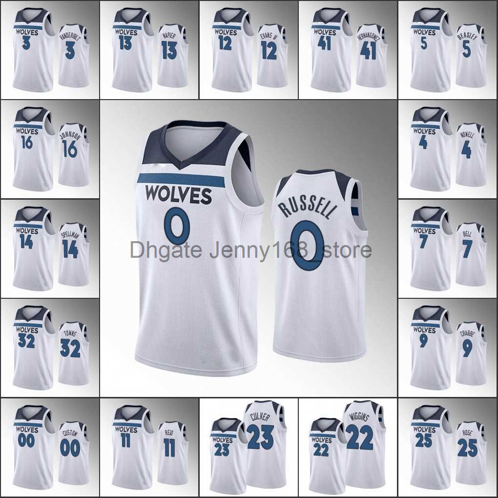 Screen Print 75th Minnesota Timberwolves''Men D'Angelo Russell Karl-Anthony Towns Malik Beasley White Association Custom Jersey
Screen Print 75th Minnesota Timberwolves''Men D'Angelo Russell Karl-Anthony Towns Malik Beasley White Association Custom Jersey
