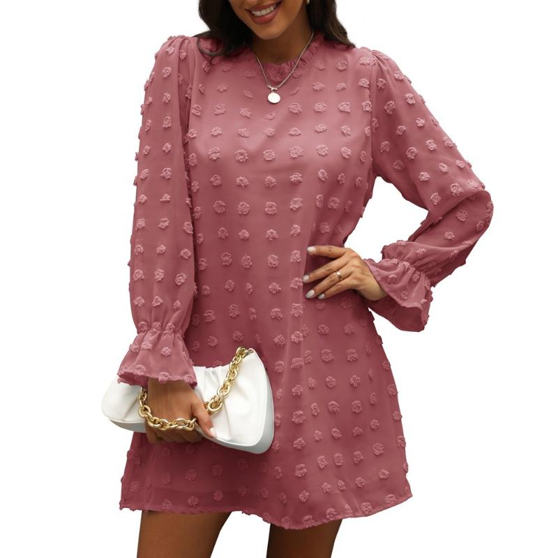 Casual Dresses Women' 2022 Spring And Summer Dress Bubble Long Sleeve Chiffon Jacquard Bottomed Round Neck Solid Color DressCasual, Black
Casual Dresses Women' 2022 Spring And Summer Dress Bubble Long Sleeve Chiffon Jacquard Bottomed Round Neck Solid Color DressCasual, Black