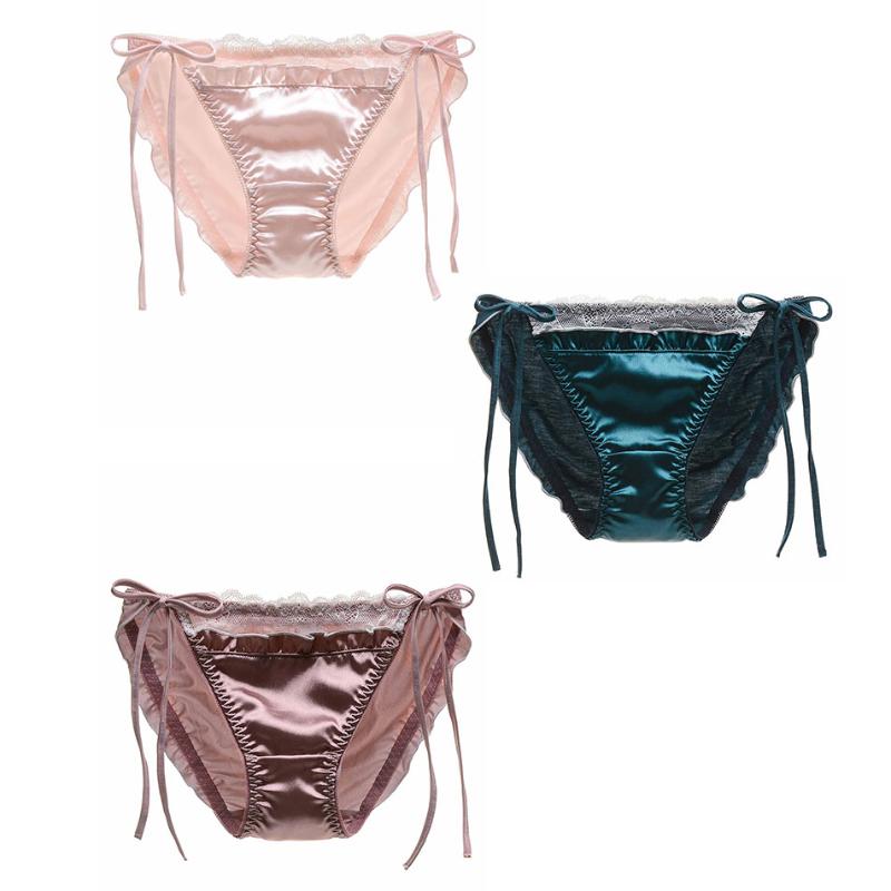 Women's Panties Womens Lingerie Sexy Lace Trim Satin Briefs Ladies Sides Lace-up Pleated Underwear Elastic Waistband UnderpantsWomen's, Pink
Women's Panties Womens Lingerie Sexy Lace Trim Satin Briefs Ladies Sides Lace-up Pleated Underwear Elastic Waistband UnderpantsWomen's, Pink