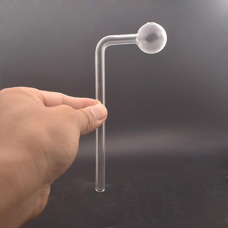 Wholesale cheap Thick heady Clear 13CM glass oil burner pipe for water dab rig bong hookah