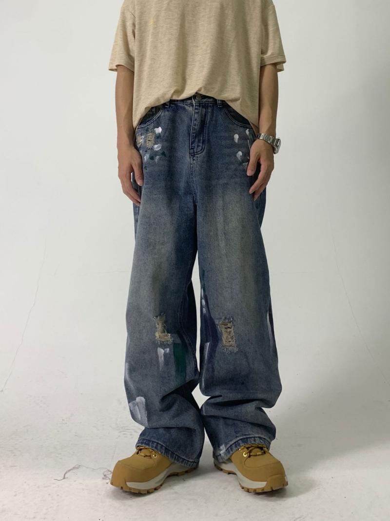 Men' Jeans Chic Men Baggy Japanese Retro Casual Cross-pants For Women Hip Hop Oversized Straight Wide Leg Ripped TrousersMen, Blue
Men' Jeans Chic Men Baggy Japanese Retro Casual Cross-pants For Women Hip Hop Oversized Straight Wide Leg Ripped TrousersMen, Blue