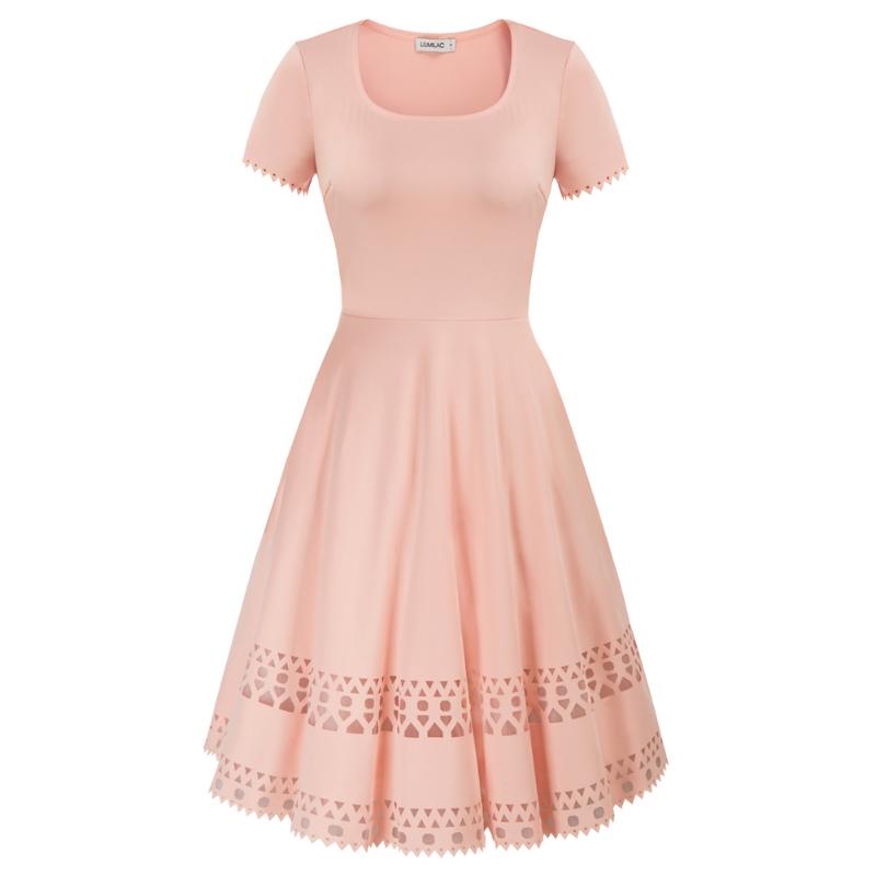 Party Dresses Liumilac Elegant For Women Casual Summer Solid Laser Cut Out Flower Hem Dress Short Sleeve Square Neck A-Line DressParty, Black
Party Dresses Liumilac Elegant For Women Casual Summer Solid Laser Cut Out Flower Hem Dress Short Sleeve Square Neck A-Line DressParty, Black