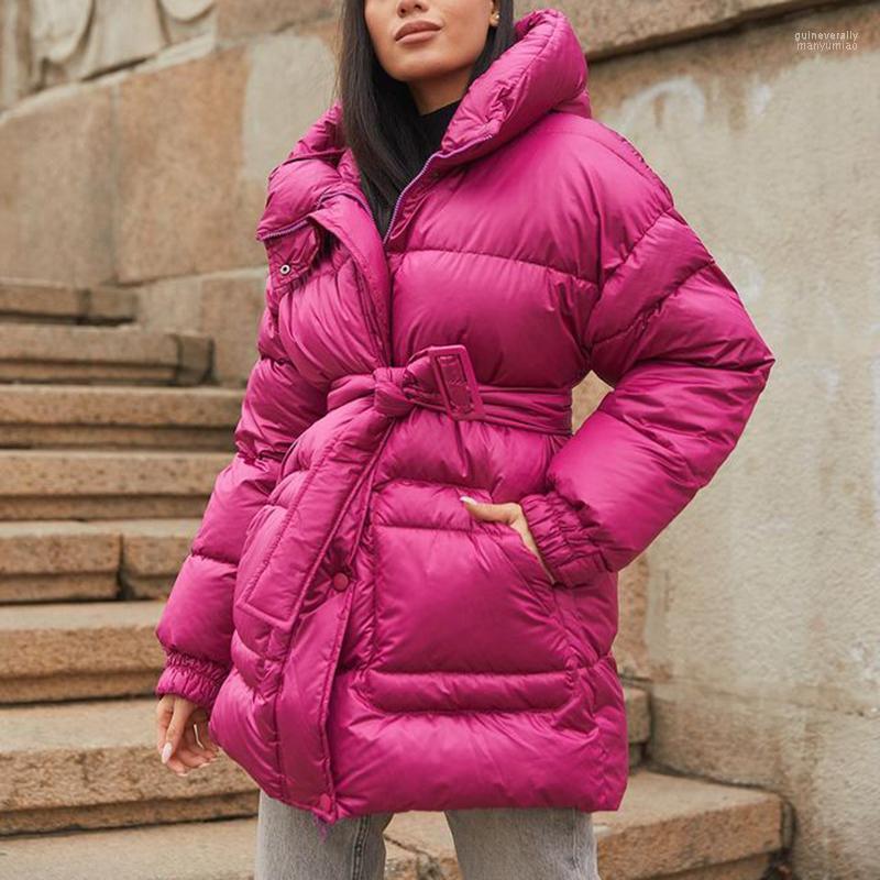 Women's Down & Parkas A Fashion Winter Thick Hooded Women Elegant Pockets Bright Coats Solid Tie Belt Cotton Jackets Ladies Guin22, As picture
Women's Down & Parkas A Fashion Winter Thick Hooded Women Elegant Pockets Bright Coats Solid Tie Belt Cotton Jackets Ladies Guin22, As picture