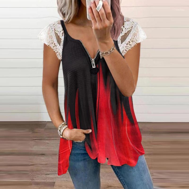 Women's Blouses & Shirts Lace Plus Size Women Blouse V-neck Clothing Summer 2022 Loose Top Elegant Casual Camisas De Mujer, D red
Women's Blouses & Shirts Lace Plus Size Women Blouse V-neck Clothing Summer 2022 Loose Top Elegant Casual Camisas De Mujer, D red