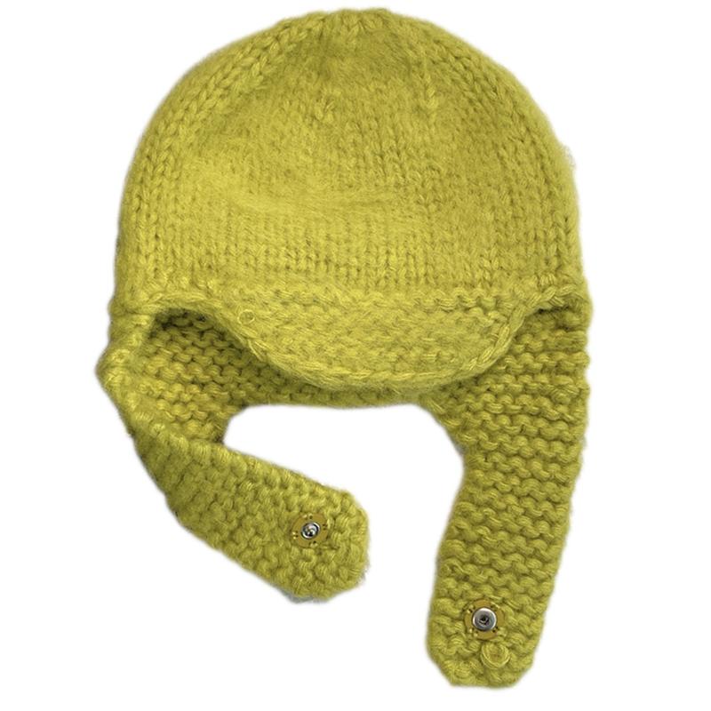 Berets Autumn Winter Fashion Knit Earflap Beanie Girls Crochet Trapper Bucket Hat Cloche Warm Cycling Windproof R7RFBerets, White