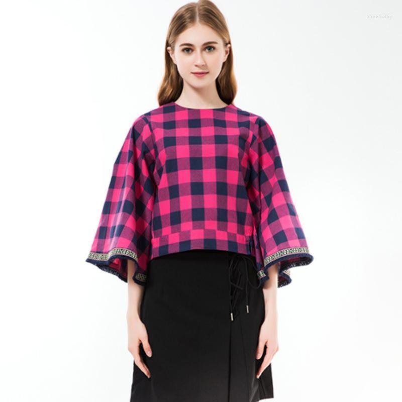 Women's Blouses & Shirts Plus Size Plaid Tassel Three Quarter Blouse Women's Clothing 2022 Flare Sleeve Shirt O-Neck Collar Tops Blusas, New0014
Women's Blouses & Shirts Plus Size Plaid Tassel Three Quarter Blouse Women's Clothing 2022 Flare Sleeve Shirt O-Neck Collar Tops Blusas, New0014