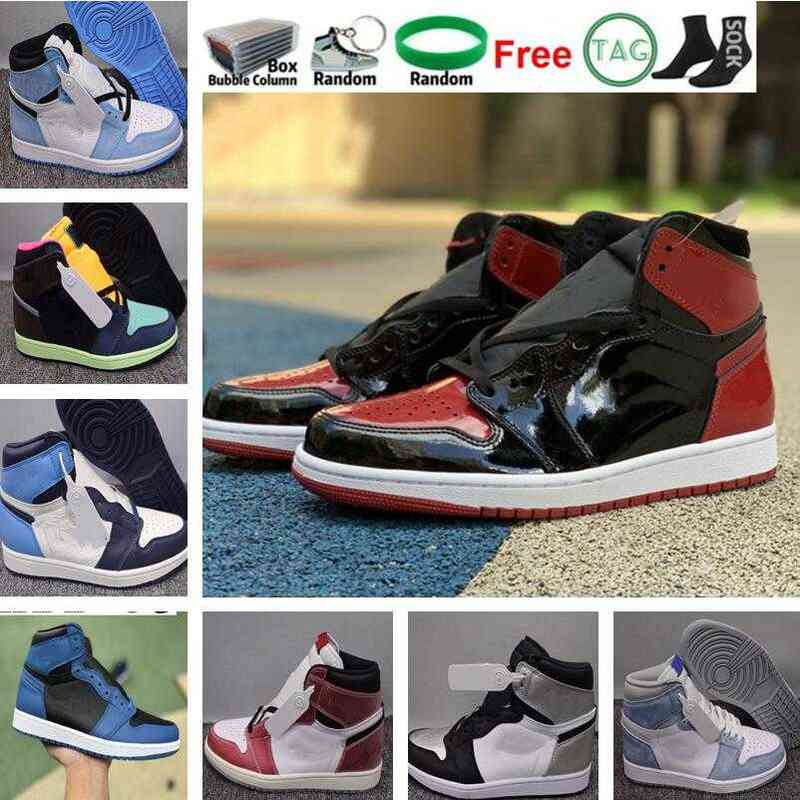 New 1 High OG Bred Patent Toe Banned Hyper Royal Basketball Shoes Men jordens 1 Top 3 Shattered Backboard Shadow University Blue Sneakers 
New 1 High OG Bred Patent Toe Banned Hyper Royal Basketball Shoes Men jordens 1 Top 3 Shattered Backboard Shadow University Blue Sneakers