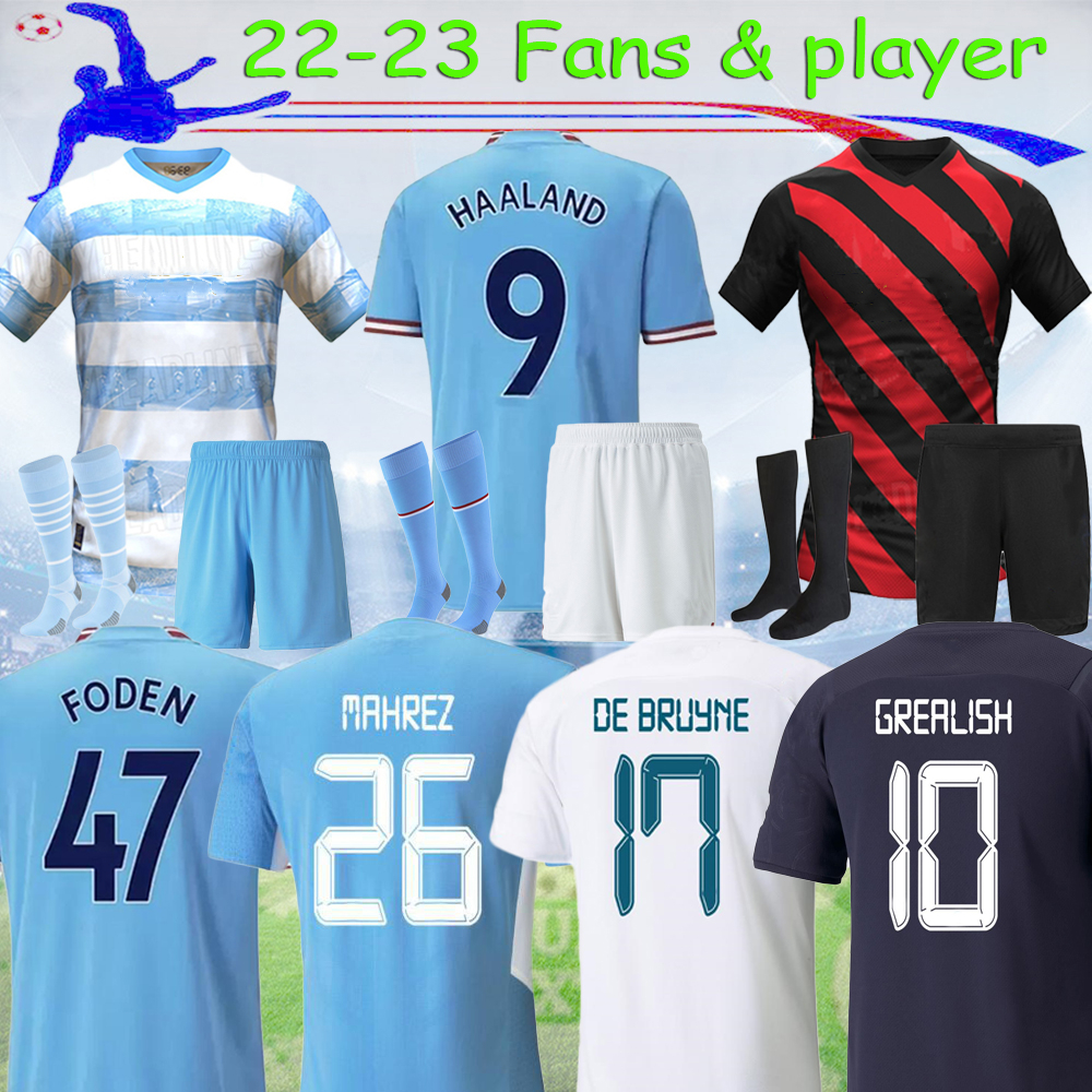 22 23 HAALAND Manchester soccer jerseys STERLING aldult kids kit 2022 man City GREALISH DE BRUYNE RUBEN GESUS BERNARDO MAHREZ FODEN player football shirt, 21/22 3rd kit
22 23 HAALAND Manchester soccer jerseys STERLING aldult kids kit 2022 man City GREALISH DE BRUYNE RUBEN GESUS BERNARDO MAHREZ FODEN player football shirt, 21/22 3rd kit