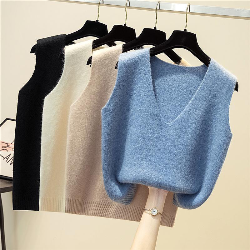 Women's Vests Women Soft Knitted Tank Tops Fashion Korean V Neck Sleeveless Casual Vest Autumn Winter Retro Streetwear Knitting
Women's Vests Women Soft Knitted Tank Tops Fashion Korean V Neck Sleeveless Casual Vest Autumn Winter Retro Streetwear Knitting