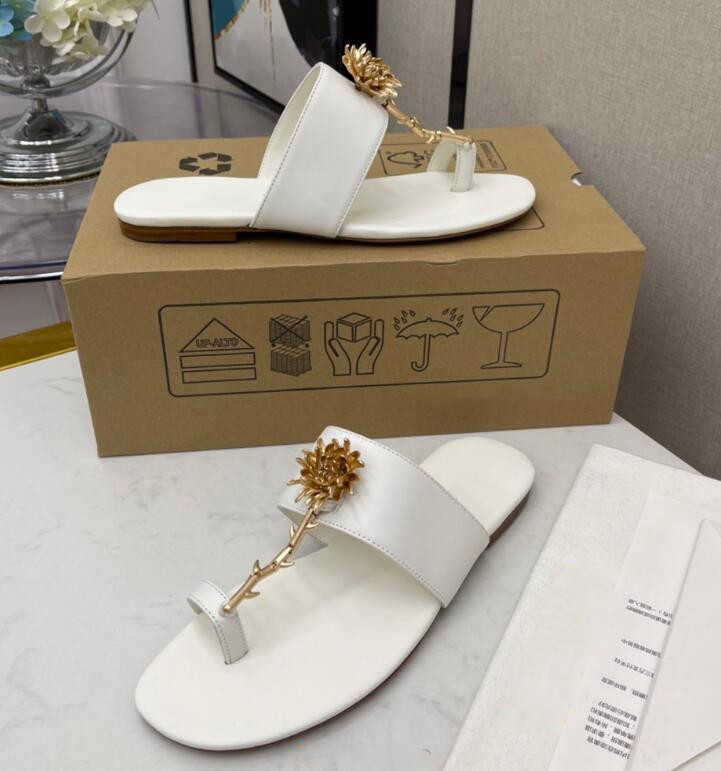 Rhinestone sandals female fairy style flaower summer holiday flip flops vacation women flat