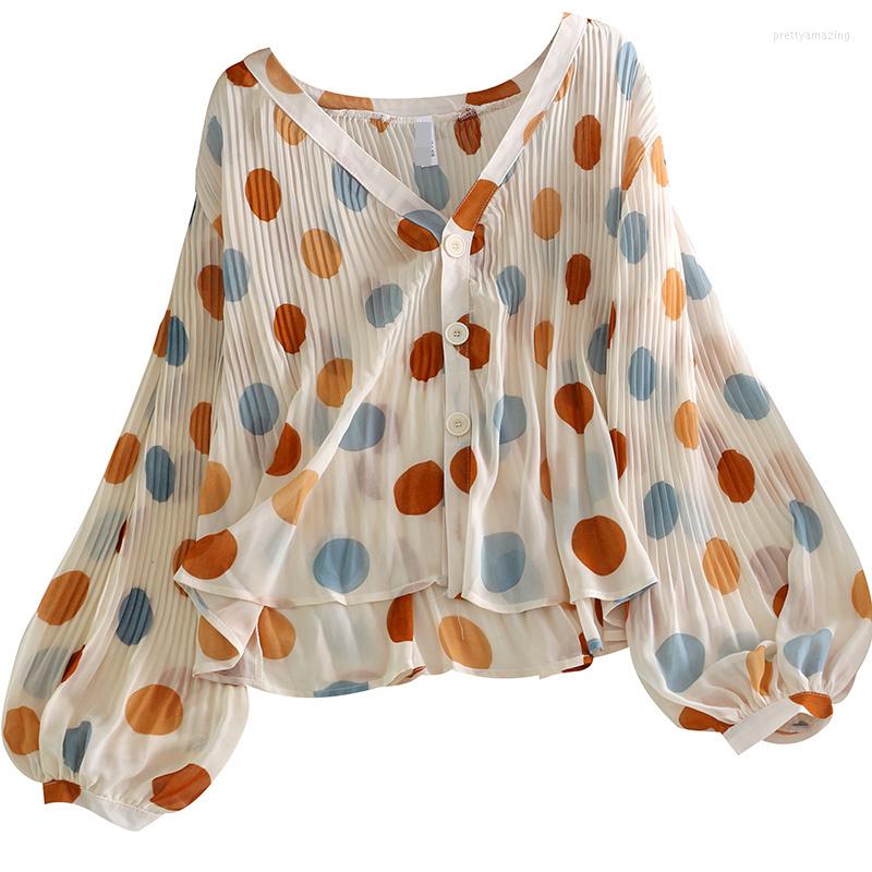 Women' Blouses & Shirts Casual Stylish Pleated BlousesChiffon Blouse Shirt 2022 Long Lantern SleeveWomen Summer V-Neck Loose Polka Dot Tops, Black
Women' Blouses & Shirts Casual Stylish Pleated BlousesChiffon Blouse Shirt 2022 Long Lantern SleeveWomen Summer V-Neck Loose Polka Dot Tops, Black