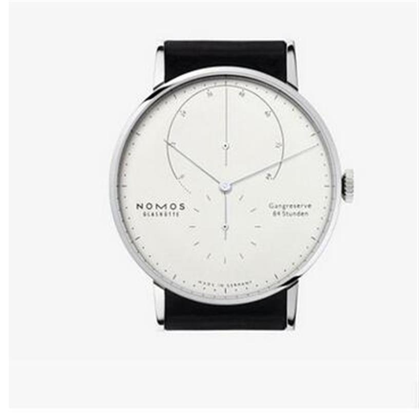 nomos New model Brand glashutte Gangreserve 84 stunden automatic wristwatch men's fashion watch white dial black leather top 242M, C1
nomos New model Brand glashutte Gangreserve 84 stunden automatic wristwatch men's fashion watch white dial black leather top 242M, C1