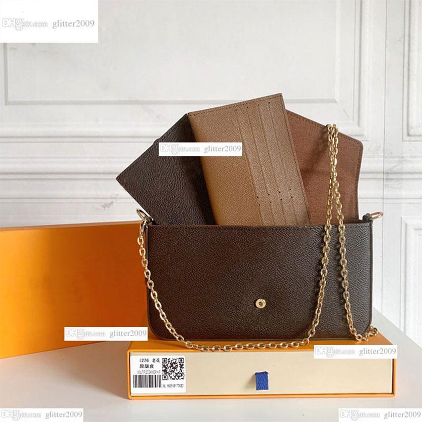Luxury Genuine Leather Designers Bags 3pcs/set accessories women Crossbody Leather Purse Messenger Handbags Flowers shoulder lady Leather with boxs 61276, Brown flower - black inside
Luxury Genuine Leather Designers Bags 3pcs/set accessories women Crossbody Leather Purse Messenger Handbags Flowers shoulder lady Leather with boxs 61276, Brown flower - black inside