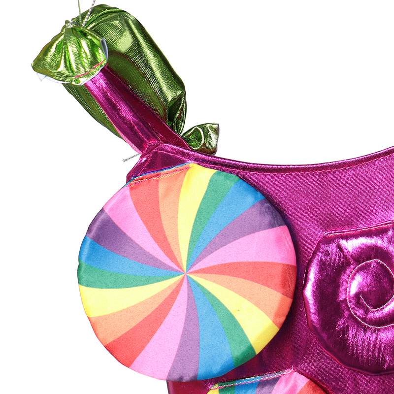 MUABABY Carnival Candy Dress for Girls Purim Festival Fancy Lollipop Costume Children Summer Tutu Dresses Dressy Party Ball Gown 220707