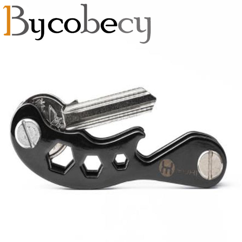 BYCOBECY Aluminum Metallic EDC Key Wallets Men Key Holder Smart Housekeeper New Design Keys Organizer Key Chain Bottle Opener, Black c004
BYCOBECY Aluminum Metallic EDC Key Wallets Men Key Holder Smart Housekeeper New Design Keys Organizer Key Chain Bottle Opener, Black c004