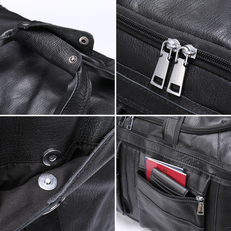 MVA Men Large Capacity Travel Bag Leather Duffel s for Waterproof Weekender Man Carry On Garment s 220509