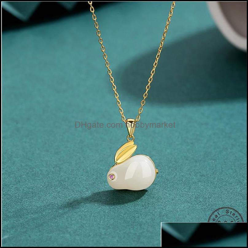 Moveski New S925 Sterling Sier Natural Hetian Jade Rabbit Necklace For Women Light Iuxury High Jewellery Drop Delivery 2021 Other Necklaces
Moveski New S925 Sterling Sier Natural Hetian Jade Rabbit Necklace For Women Light Iuxury High Jewellery Drop Delivery 2021 Other Necklaces