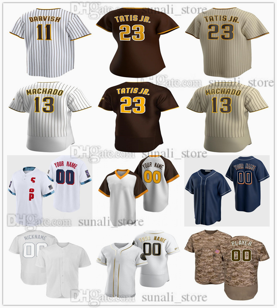 2022 Fernando Tatis Jr. 23 Jerseys Manny Machado 13 Yu Darvish 11 Ha-Seong Kim 7 Jurickson Profar 10 Jake Cronenworth 9 Blake Snell 4 Austin Nola 26 Tony Gwynn 19 Wil Myers 5, White
2022 Fernando Tatis Jr. 23 Jerseys Manny Machado 13 Yu Darvish 11 Ha-Seong Kim 7 Jurickson Profar 10 Jake Cronenworth 9 Blake Snell 4 Austin Nola 26 Tony Gwynn 19 Wil Myers 5, White