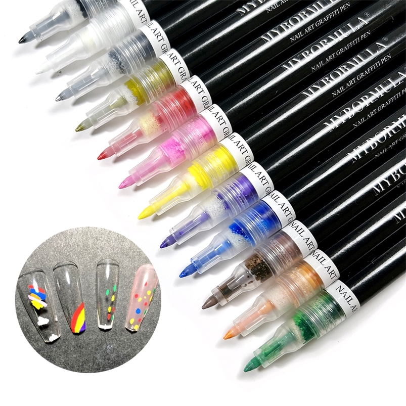 MYBORMULA 12 Colors 3D Polish Dotting Drawing Nail Art Pen DIY Graffiti Design Dot Painting Varnish Manicure Adorn Tool 220613, Pink
MYBORMULA 12 Colors 3D Polish Dotting Drawing Nail Art Pen DIY Graffiti Design Dot Painting Varnish Manicure Adorn Tool 220613, Pink