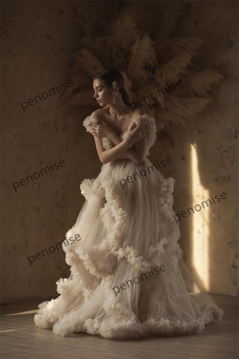 Prom Charming Dresses For Women 2022 Boho Sleeveless Maternity Photoshoot Robes Backless Party Evening Gowns