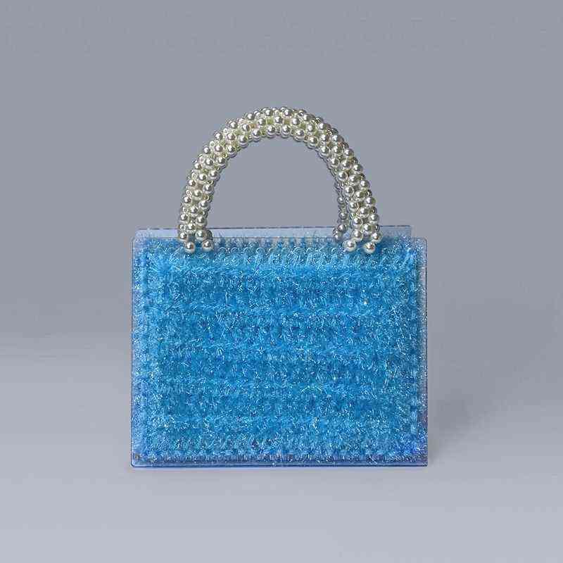Evening Bag Wool Woven Pearl Acrylic Handbag 2022 Handmade Small Square Clear Shoulder Ladie Beaded Necklace Knitting Wallet Top Quality 220622, Purple
Evening Bag Wool Woven Pearl Acrylic Handbag 2022 Handmade Small Square Clear Shoulder Ladie Beaded Necklace Knitting Wallet Top Quality 220622, Purple