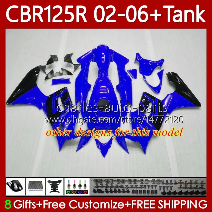 OEM Fairings For HONDA CBR-125 CBR 125 R CC 02-06 Bodywork 124No.138 CBR 125R 125CC CBR125R 2002 2003 2004 05 06 CBR125RR CBR-125R 02 03 04 2005 2006 