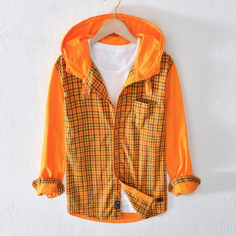 Men's Casual Shirts Stripe Plaid Hooded Shirt For Men Long Sleeve Button Down Man Single Pocket Cotton Vintage ClothingMen's, 1904 blue
Men's Casual Shirts Stripe Plaid Hooded Shirt For Men Long Sleeve Button Down Man Single Pocket Cotton Vintage ClothingMen's, 1904 blue