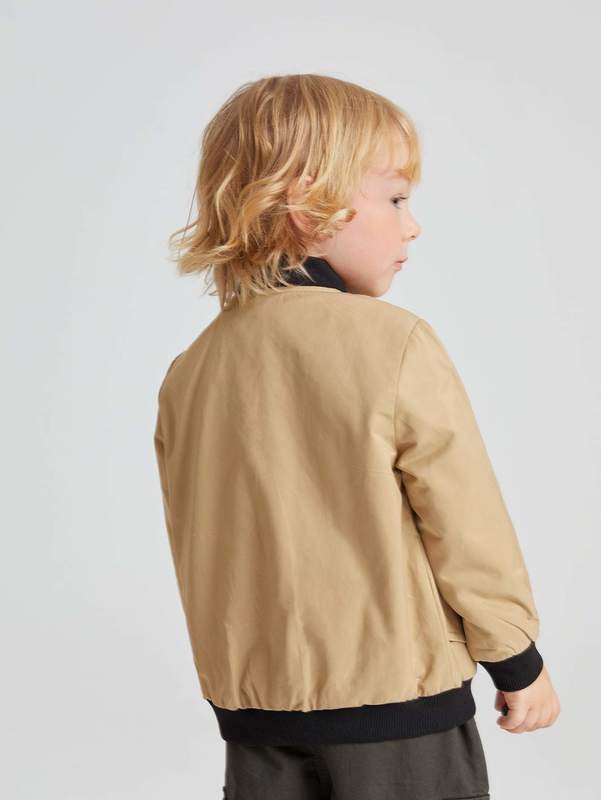 Toddler Boys Letter Patched Bomber Jacket SHE