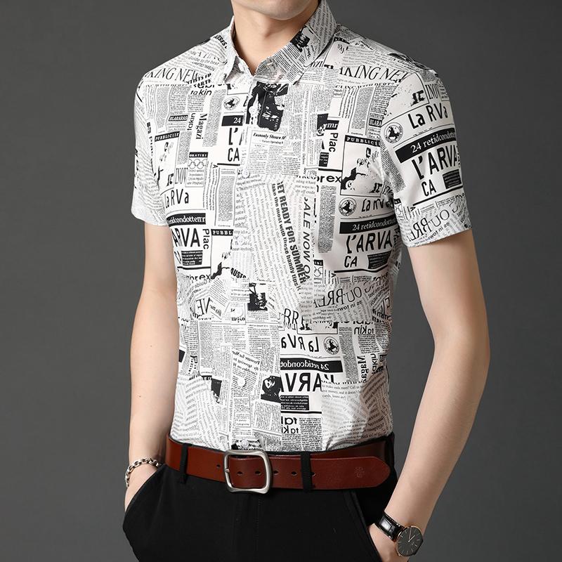 Men's Casual Shirts Summer Short Sleeve Men Fashion Print Slim Shirt Social Party Male Clothing Tuxedo Blouse Camisas Para HombreMen's, White
Men's Casual Shirts Summer Short Sleeve Men Fashion Print Slim Shirt Social Party Male Clothing Tuxedo Blouse Camisas Para HombreMen's, White