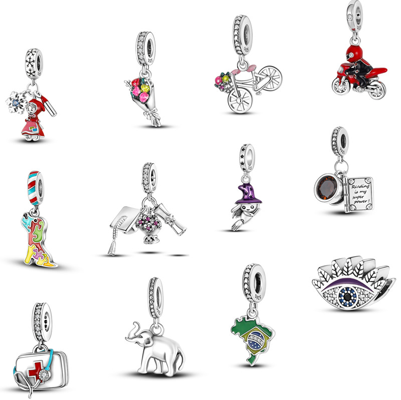 New s925 Sterling Silver Loose Beads Original Fit Pandora Charm Animal Bike Bracelet Pendant DIY Flower Girls Jewelry Accessories Fashion Classic Lady Gift
New s925 Sterling Silver Loose Beads Original Fit Pandora Charm Animal Bike Bracelet Pendant DIY Flower Girls Jewelry Accessories Fashion Classic Lady Gift