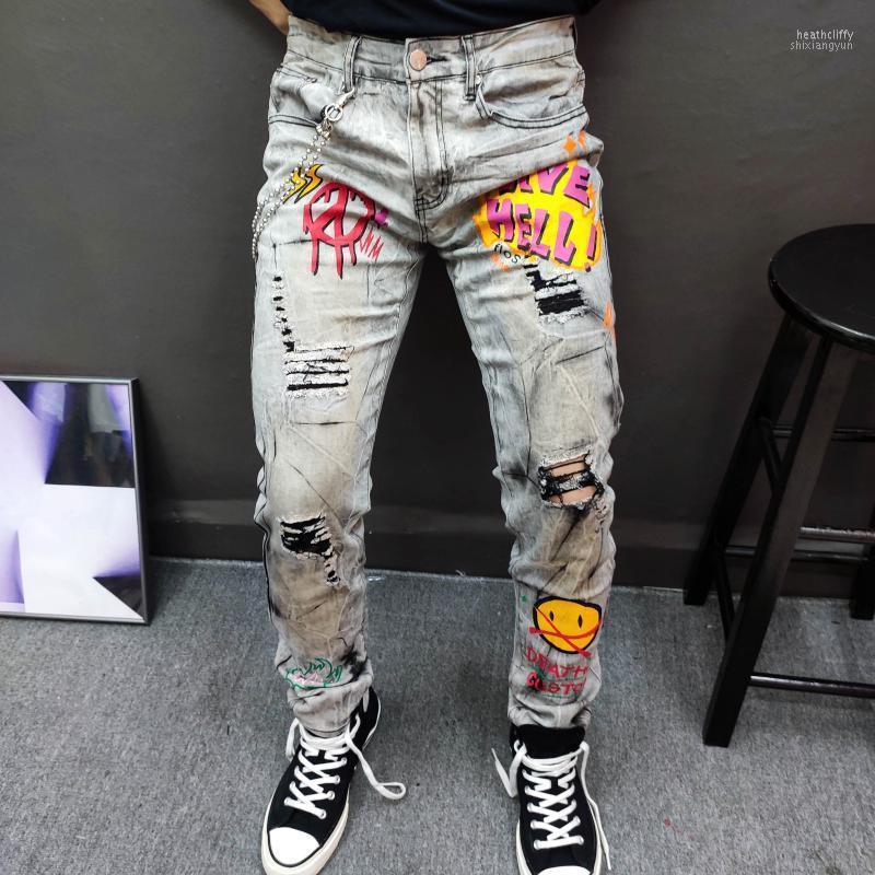 Men's Jeans Graffiti Letter Print Skinny Jean Men Erkek Pantolon Slim Homme Mens Pant Calf Pants Excluding Chain Heat22, Picture
Men's Jeans Graffiti Letter Print Skinny Jean Men Erkek Pantolon Slim Homme Mens Pant Calf Pants Excluding Chain Heat22, Picture