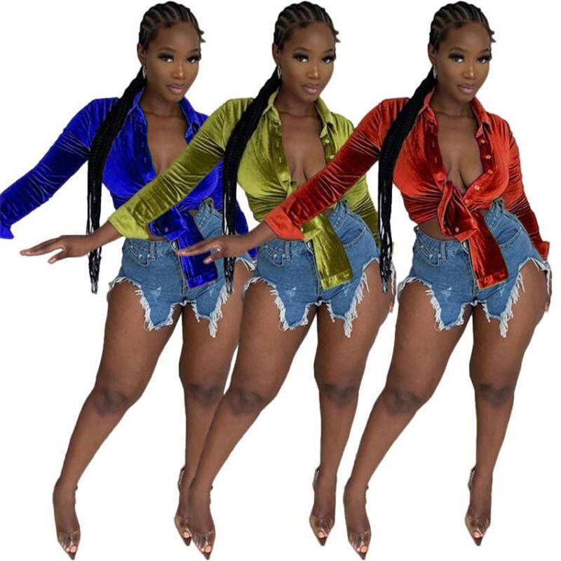 Women' T-Shirt Cutubly Sexy Women Velvet Shirts Casual Fashion Turn Down Collar Blouse Shirt Long Sleeve Lace Up Deep V Autumn Cardigan Top, Red
Women' T-Shirt Cutubly Sexy Women Velvet Shirts Casual Fashion Turn Down Collar Blouse Shirt Long Sleeve Lace Up Deep V Autumn Cardigan Top, Red