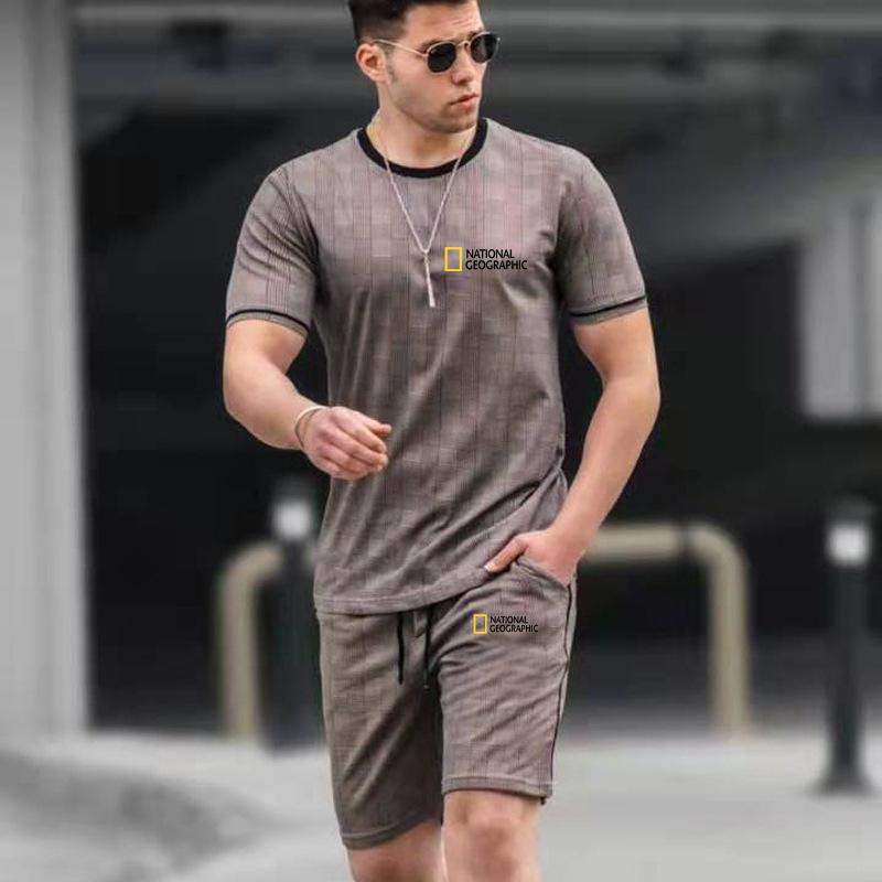 Men's Tracksuits Summer Short-sleeved T-shirt Shorts Suit Men's With Handsome High Street Casual Refreshing And Comfortable SuitMen's
Men's Tracksuits Summer Short-sleeved T-shirt Shorts Suit Men's With Handsome High Street Casual Refreshing And Comfortable SuitMen's