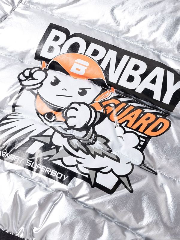 Toddler Boys Cartoon & Letter Graphic Hooded Down Coat SHE