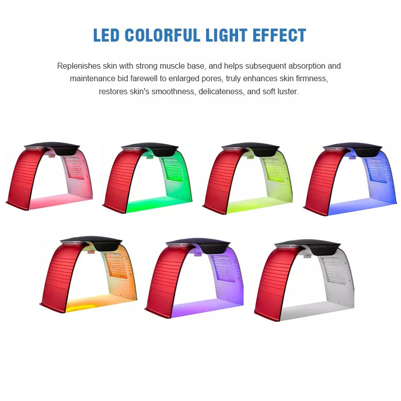 Skin Rejuvenation 7-colors SPA anti-aging skin rejuvenation instrument with hot cold stream spray PDT photon LED facial beauty device