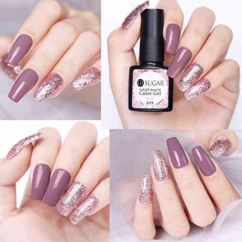 NXY Nail Gel 7 5ml Glitter Sequins Polish Semi Permanent Rose Gold Soak Off Uv Led s Art Varnish Base Top 0328