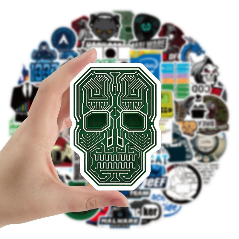 50pcs Hacker Programming Stickers programmer DIY Waterproof Laptop Phone Skateboard Fridge Guitar Luggage Car Kids Sticker Decals Toy
