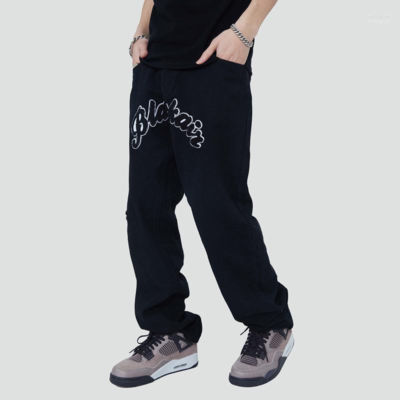Men' Jeans Hip Hop Baggy Letter Embroidery Casual Pants Oversized Harakuju Straight Denim Trousers For Male Blue BlackMen' Bert22, Black
Men' Jeans Hip Hop Baggy Letter Embroidery Casual Pants Oversized Harakuju Straight Denim Trousers For Male Blue BlackMen' Bert22, Black