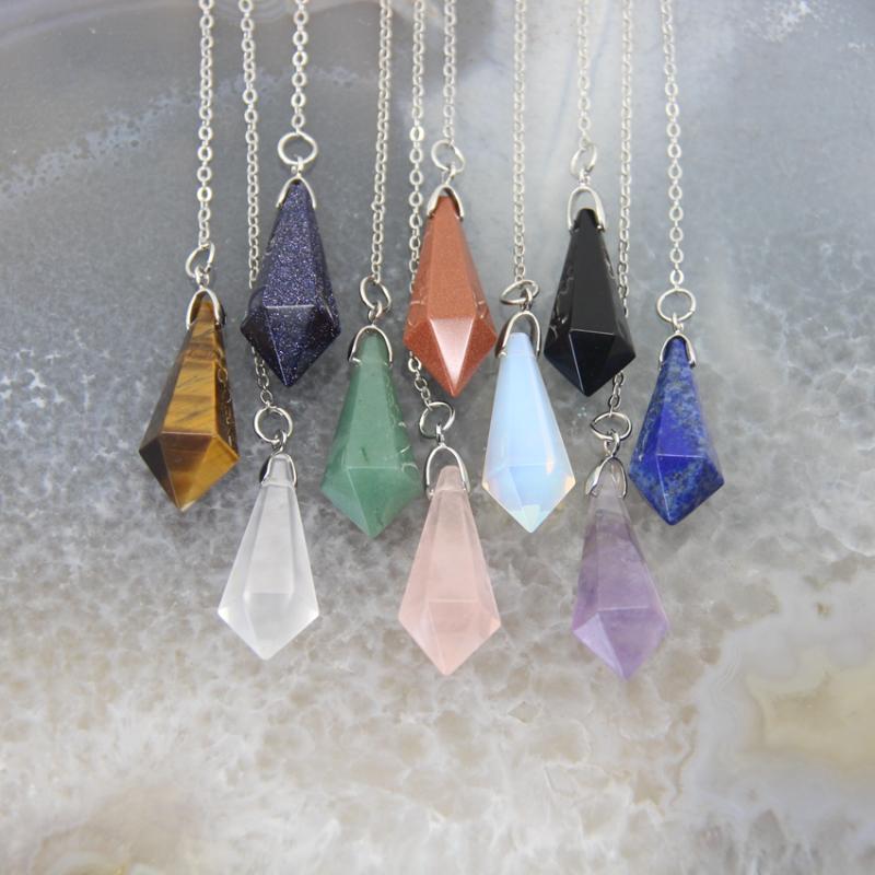 Pendant Necklaces Natural Stone Opal Healing Pendulum Gem Reiki Heal For Divination Cone Crysta Spiritual Hexagon Quartzl Necklace JewelryPe
Pendant Necklaces Natural Stone Opal Healing Pendulum Gem Reiki Heal For Divination Cone Crysta Spiritual Hexagon Quartzl Necklace JewelryPe