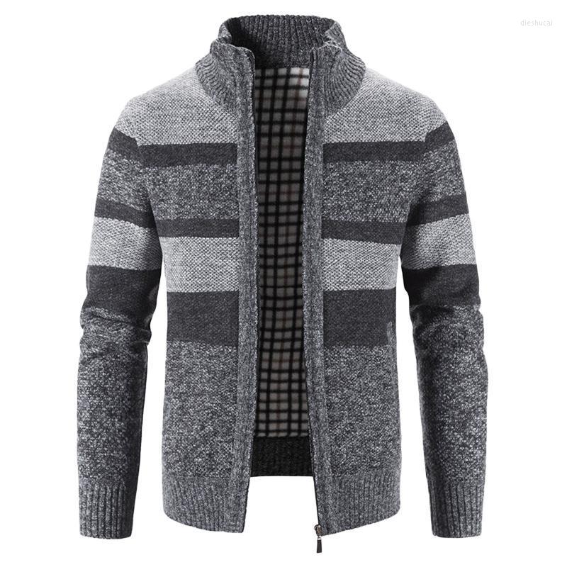 Men's Jackets Cardigan Knit Sweater Jacket High Quality Block Stand Collar Zipper Slim Wool Warm Autumn Winter Coat Male #40, Gray
Men's Jackets Cardigan Knit Sweater Jacket High Quality Block Stand Collar Zipper Slim Wool Warm Autumn Winter Coat Male #40, Gray