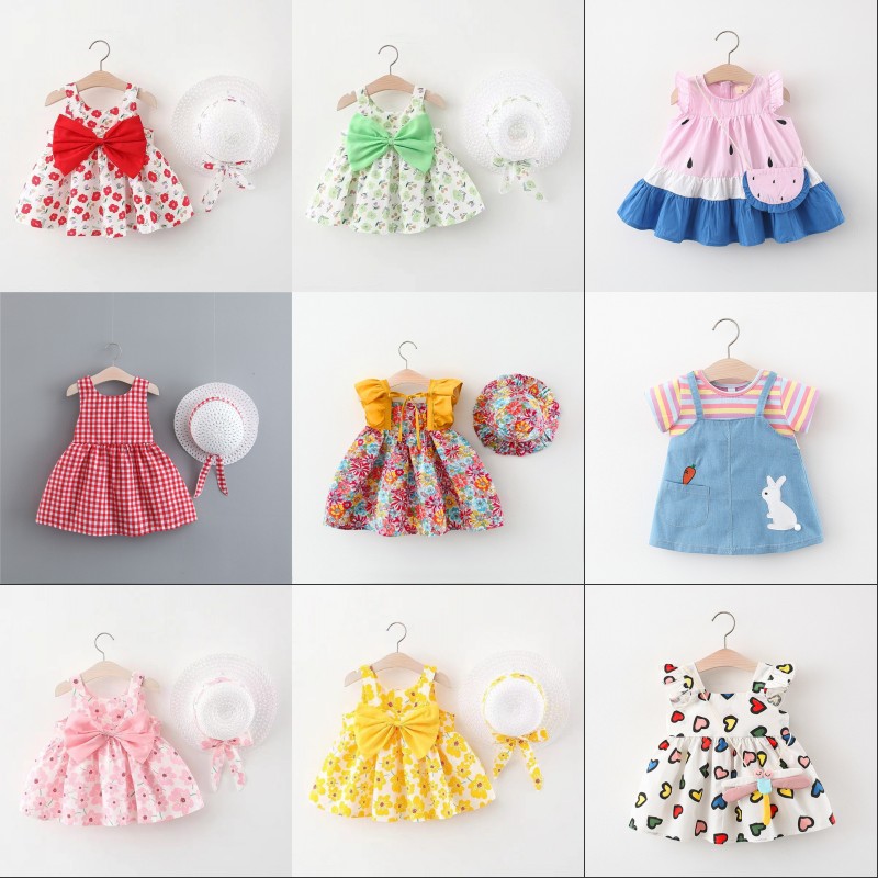Summer Newborn Baby Dress Clothes Infant Girl Clothes Korean Cute Flower Bow Heart Print Sleeveless Cotton Beach Sunhat Princess Dresses 17yy H1, As show
Summer Newborn Baby Dress Clothes Infant Girl Clothes Korean Cute Flower Bow Heart Print Sleeveless Cotton Beach Sunhat Princess Dresses 17yy H1, As show