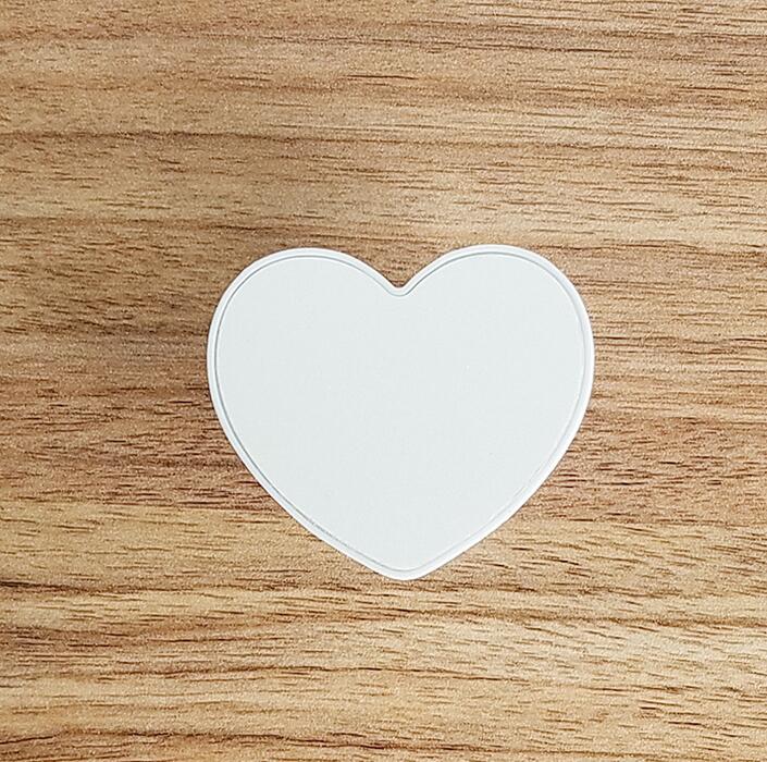 Universal Cell Phone Holder with Blank Aluminum Sublimation Insert for Customized grip Stand car Mount heart shape Holders BlackW7