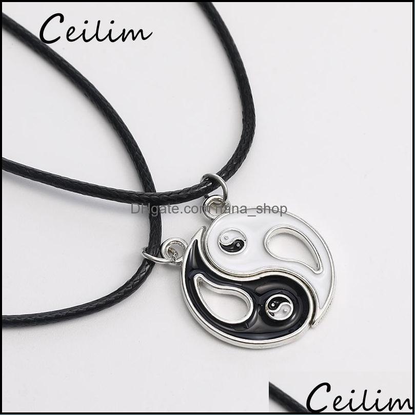 Pendant Necklaces Pendants Jewelry Unique Design Splice Gossip Tai Chi Yin Yang For Women Leather Rope Black White Friendship Couple Chris
Pendant Necklaces Pendants Jewelry Unique Design Splice Gossip Tai Chi Yin Yang For Women Leather Rope Black White Friendship Couple Chris