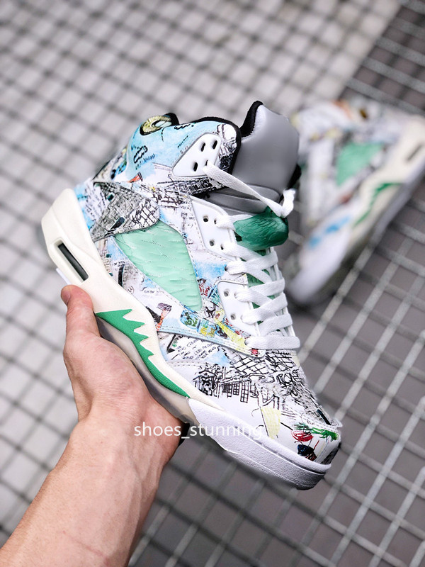 Top Quality Womens Shoes Jumpman 5s V Retro High Wings Graffiti Colorway 3M Reflective Tongue Sneaker Size US4-13 Double Boxes, Box
Top Quality Womens Shoes Jumpman 5s V Retro High Wings Graffiti Colorway 3M Reflective Tongue Sneaker Size US4-13 Double Boxes, Box