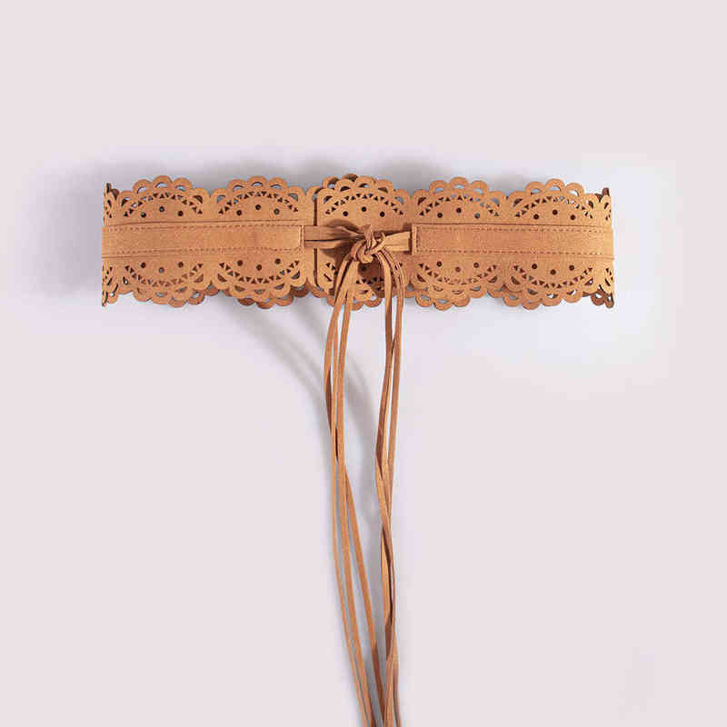 Korea Style Faux Leather Wide Belt Beautiful Hollow Lace All Match Suede Waistband Women Dress Decorative Belt L220728, Brown
Korea Style Faux Leather Wide Belt Beautiful Hollow Lace All Match Suede Waistband Women Dress Decorative Belt L220728, Brown