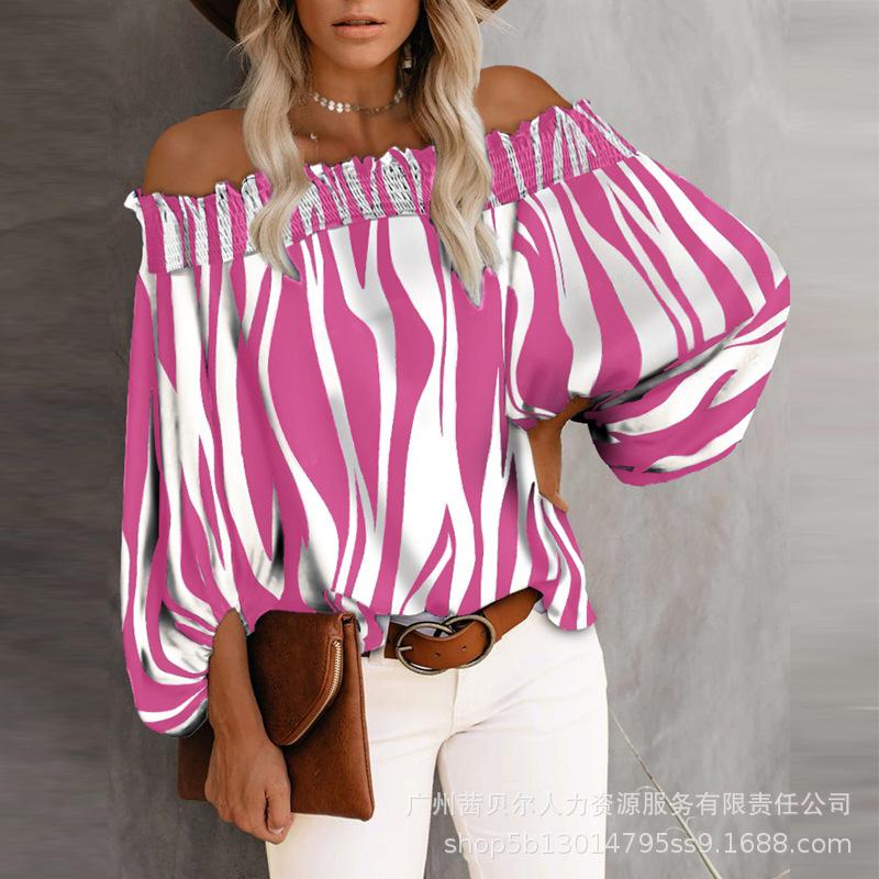 Women' Blouses & Shirts Blouse Tops For Women Fashion Lantern Sleeve Elastic Slash Neck Pleated Summer Sexy Loose Print Off Shoulder Shirts, Kg8012q
Women' Blouses & Shirts Blouse Tops For Women Fashion Lantern Sleeve Elastic Slash Neck Pleated Summer Sexy Loose Print Off Shoulder Shirts, Kg8012q