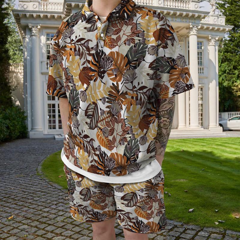 Men's Tracksuits Summer Button Short-sleeved Beach Pants Casual Two-piece 3d Plant Leaf Print Fashion Sports Suit CreativeMen's Men'sMen's, Ttb9-310-1
Men's Tracksuits Summer Button Short-sleeved Beach Pants Casual Two-piece 3d Plant Leaf Print Fashion Sports Suit CreativeMen's Men'sMen's, Ttb9-310-1