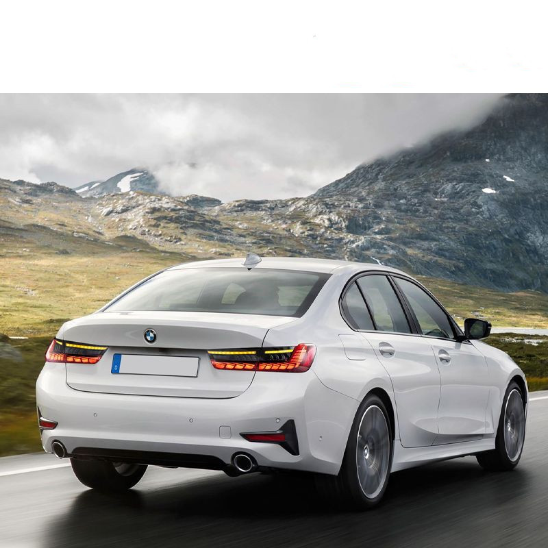 Auto Taillights For BMW New 3 Series G20 Dragon Scale LED Taillight Assembly Streamer Turn Signal +Reverse+Fog+Running Rear Lamp 19-21